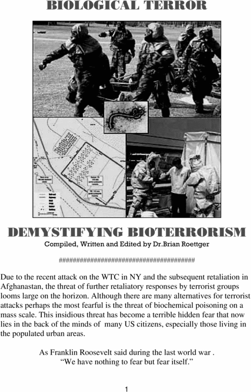 Product picture Biological Terror Word Book